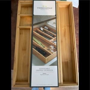 Threshold Bamboo expandable drawer organizer